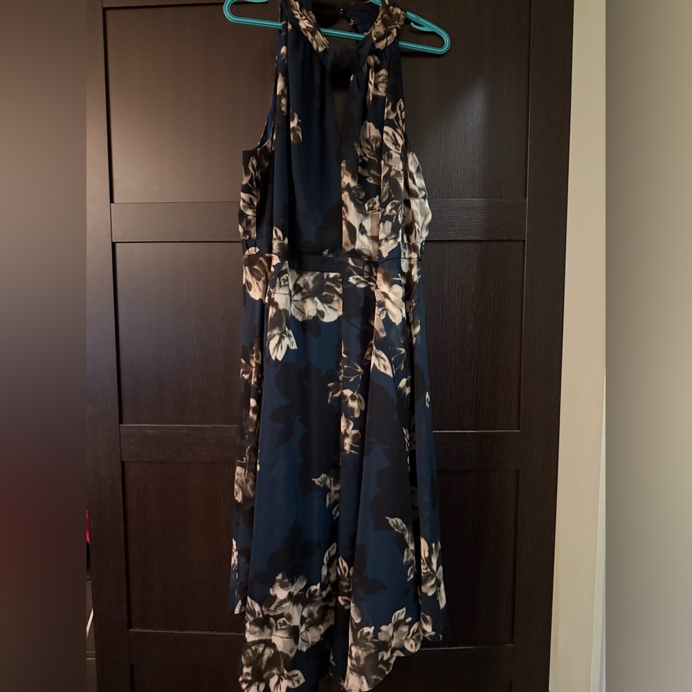 Torrid Navy and White Floral Maxi Dress